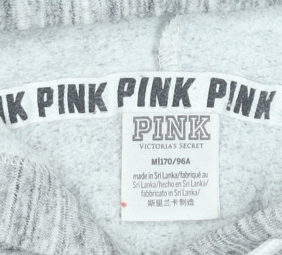 Victoria's Secret PINK Women's Grey Hoodie Size 12 Pullover Logo