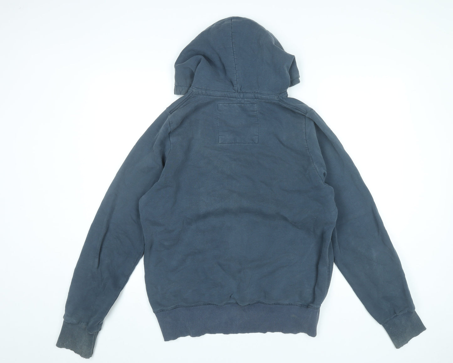 Superdry Men’s Blue Pullover Hoodie M Graphic Print Fleece