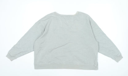 American Eagle Women’s Grey V-Neck Pullover Sweatshirt XXS
