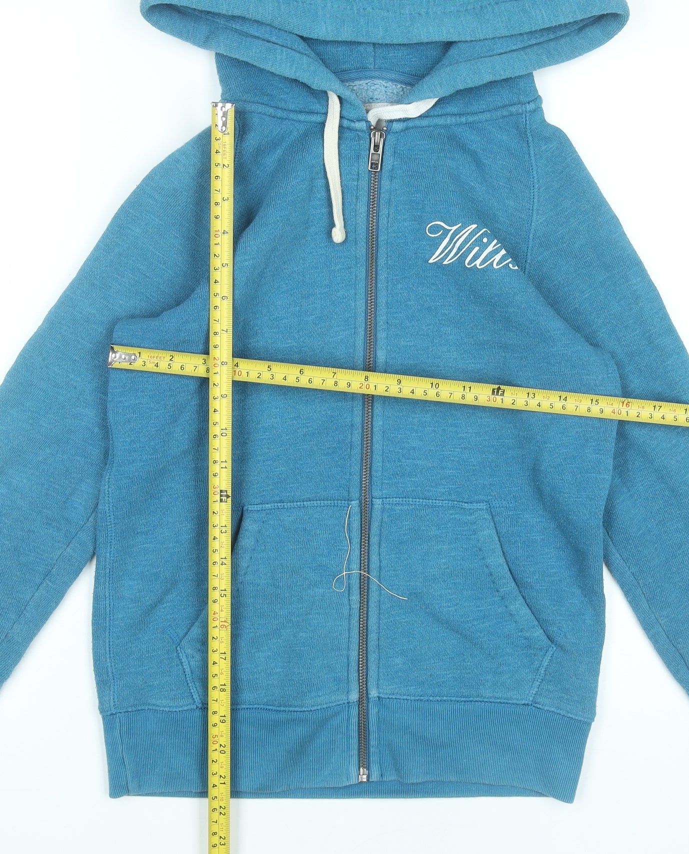 Womens UK Size 8 Jack Wills Blue Full Zip Hoodie