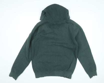 USHI Men’s Green Pullover Hoodie M Regular Fit with Logo