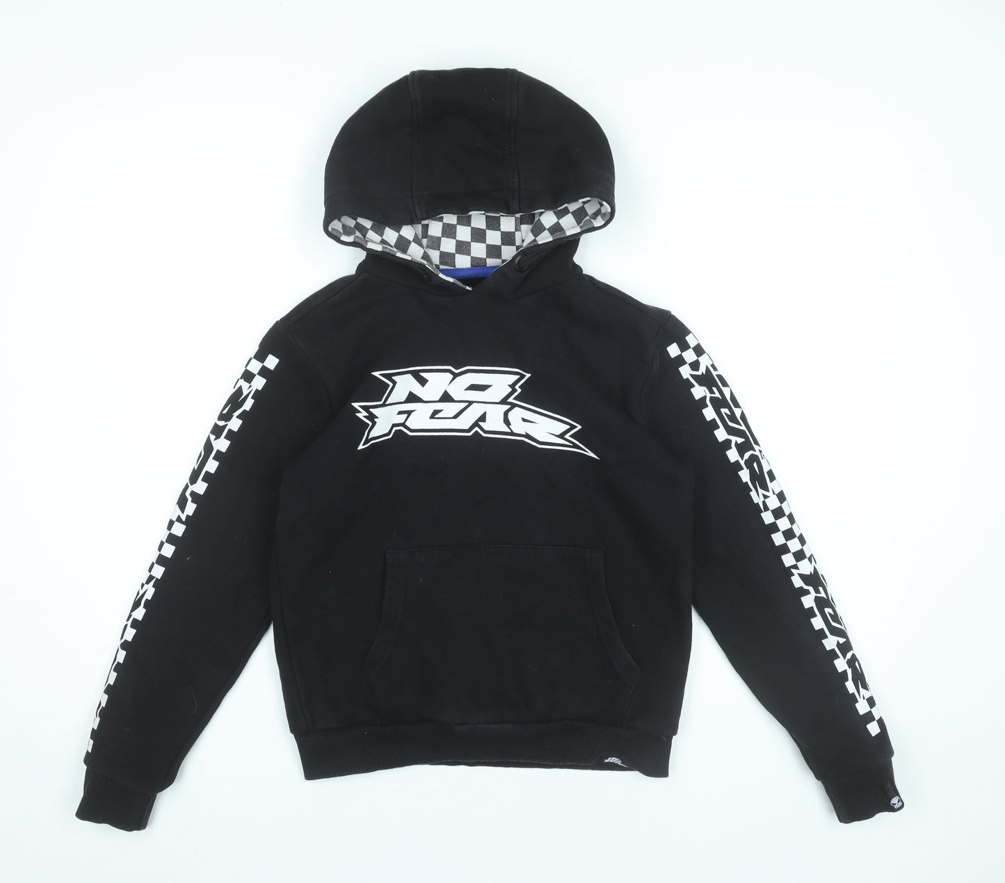 No Fear Boys Black Hoodie 11-12 Years Pullover Graphic Racing Print