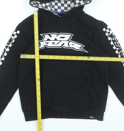 No Fear Boys Black Hoodie 11-12 Years Pullover Graphic Racing Print