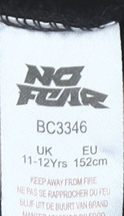 No Fear Boys Black Hoodie 11-12 Years Pullover Graphic Racing Print