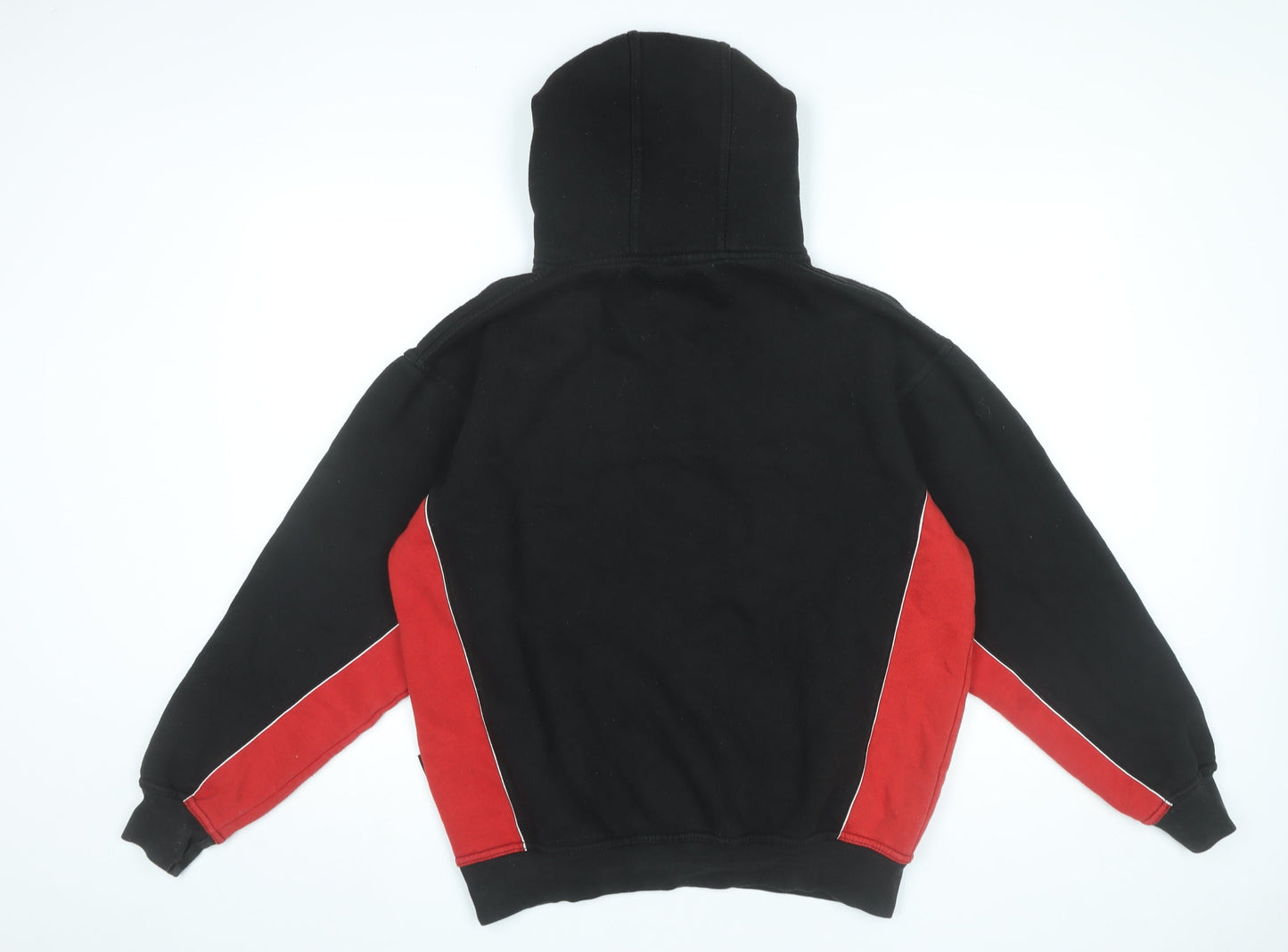 Falcon Men's Black Red Pullover Hoodie M Logo Fleece Sweatshirt