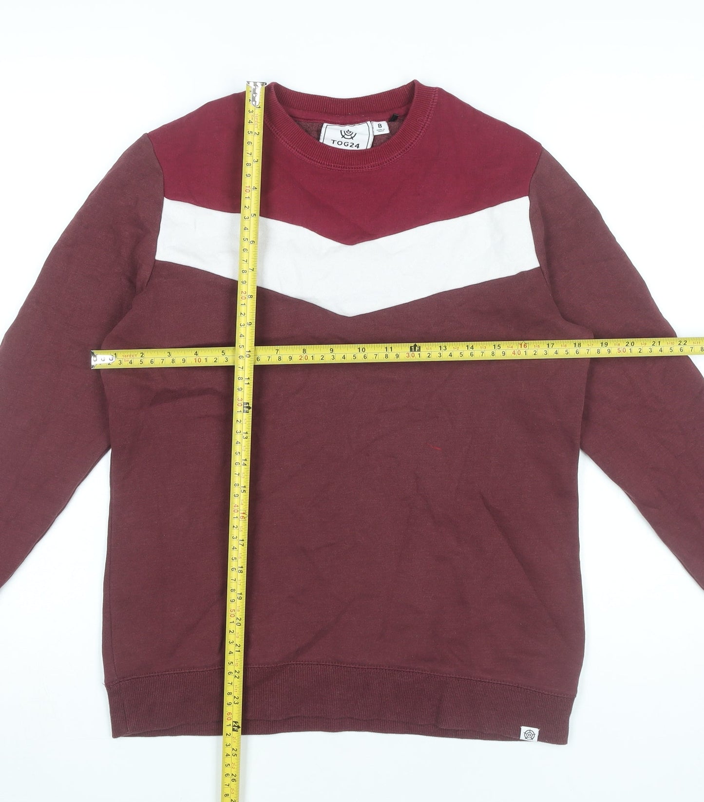 TOG24 Women’s Red Colourblock Sweatshirt Size 8 Pullover