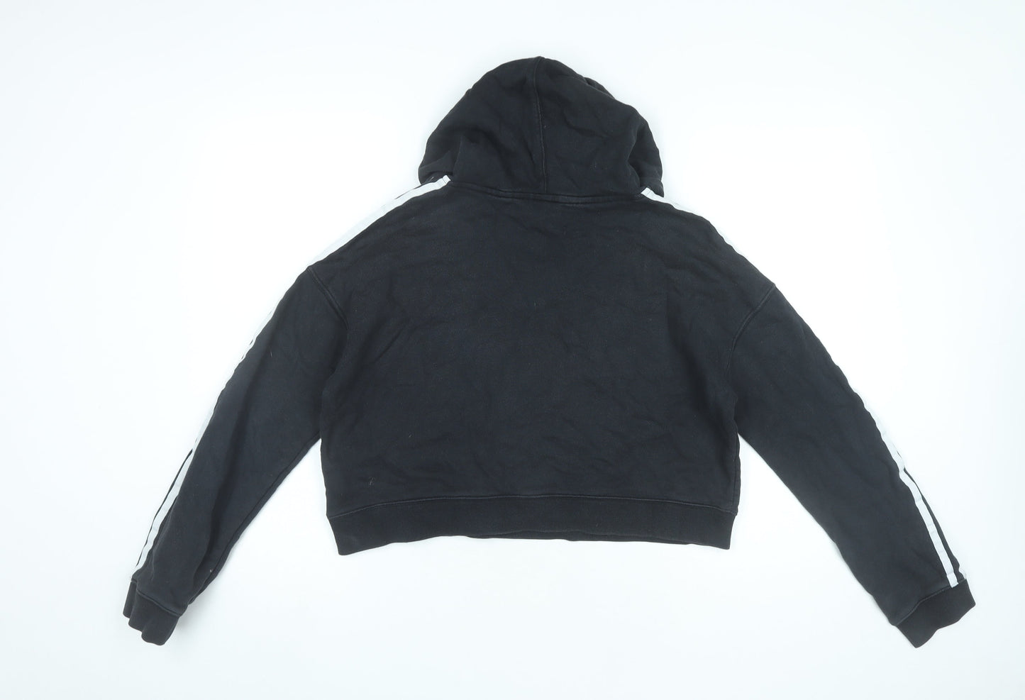 Adidas Women's Black Size 10 Pullover Hoodie Cotton Sportswear