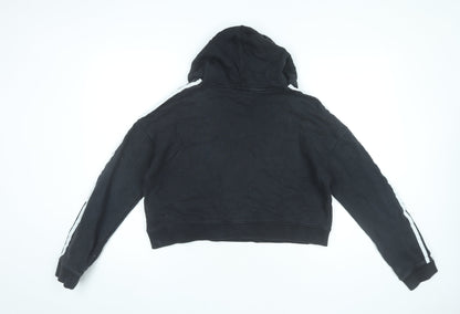 Adidas Women's Black Size 10 Pullover Hoodie Cotton Sportswear