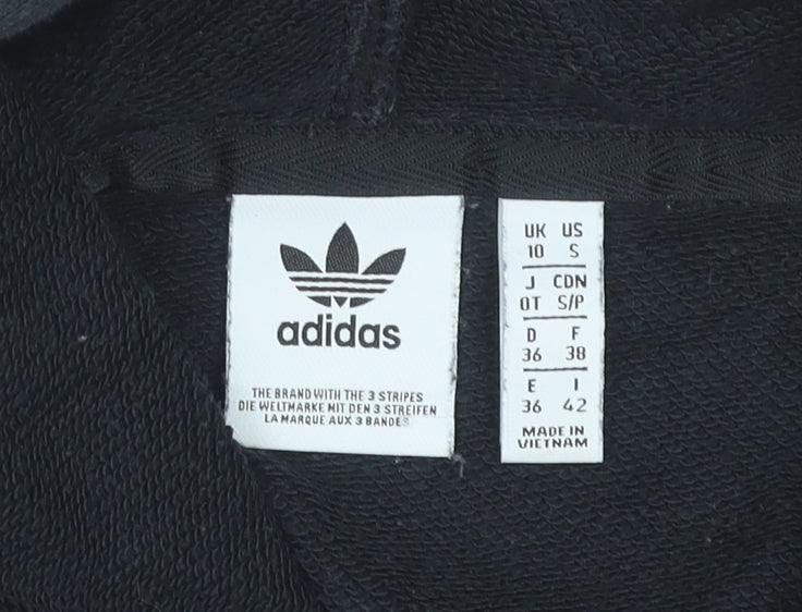 Adidas Women's Black Size 10 Pullover Hoodie Cotton Sportswear