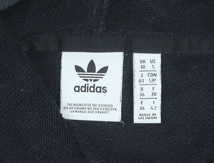 Adidas Women's Black Size 10 Pullover Hoodie Cotton Sportswear