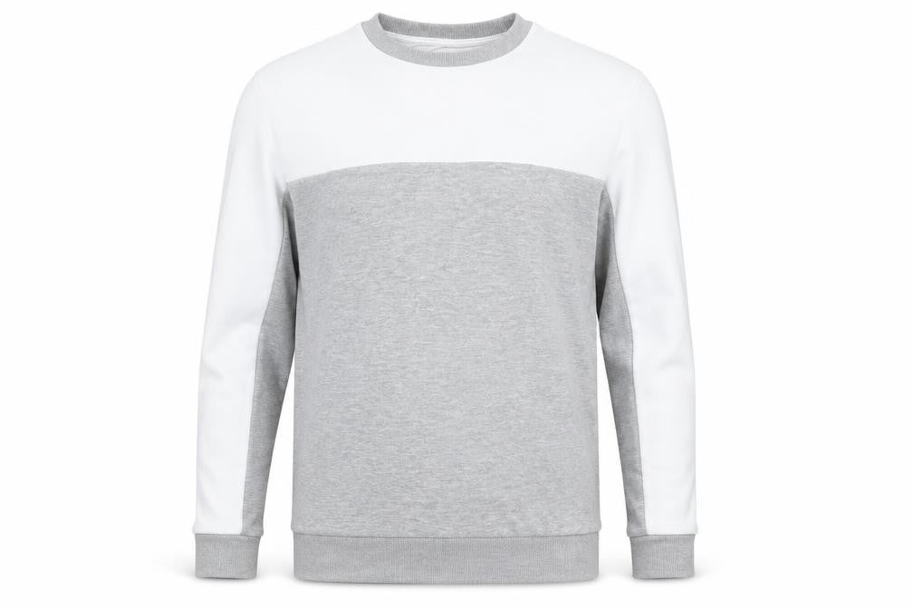 boohooMAN Mens Grey White Logo Sweatshirt Pullover Medium