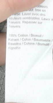 River Island Men's Green Striped Cotton XL Crew Neck T-Shirt