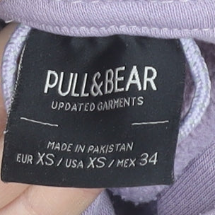 Mens UK Size XS Pull&Bear Purple Pullover Hoodie