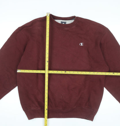 Mens UK Size L Champion Red Pullover Sweatshirt