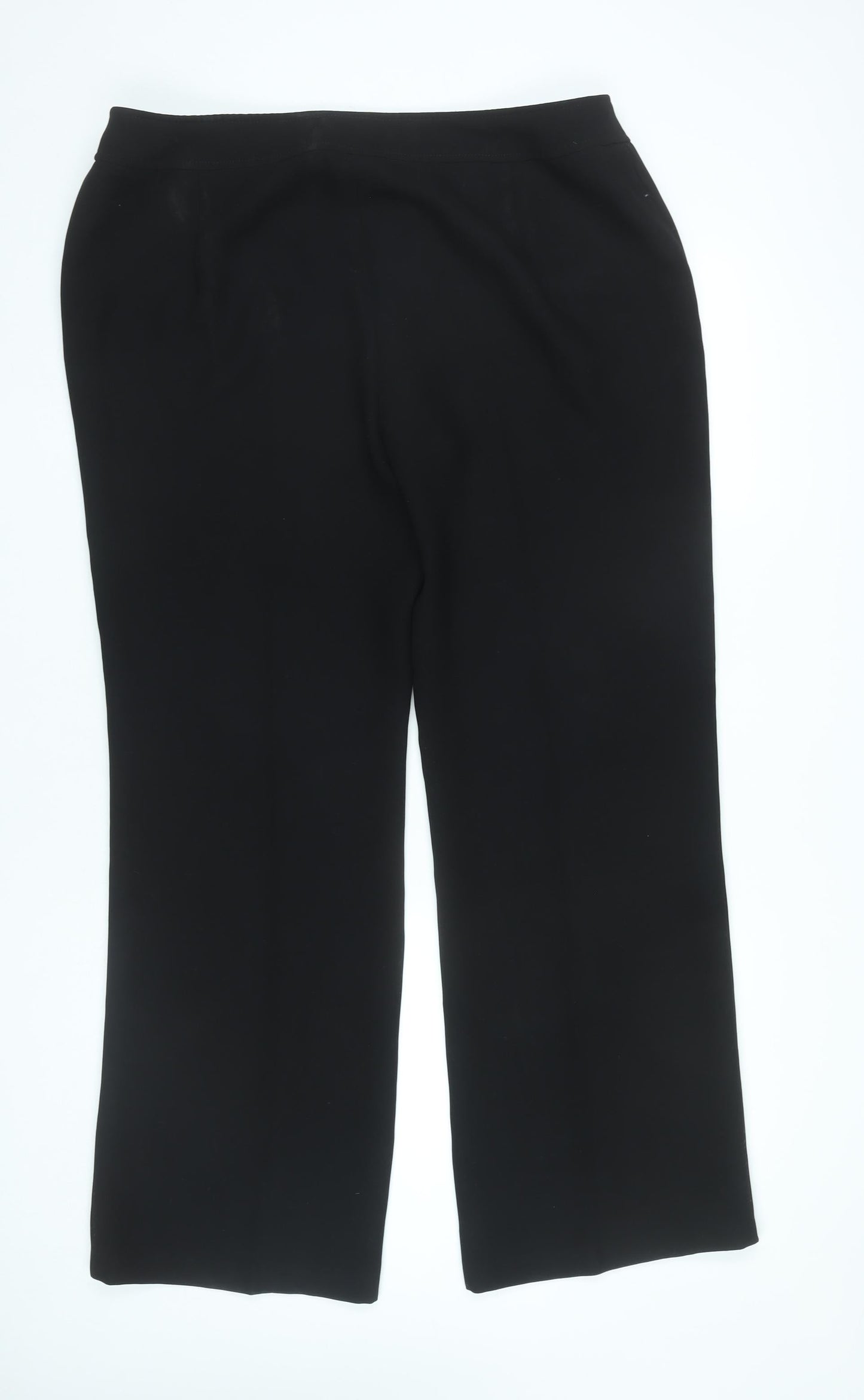 Womens UK Size 18 essence Regular Fit Dress Pants Black Trousers