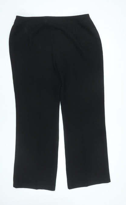 Womens UK Size 18 essence Regular Fit Dress Pants Black Trousers