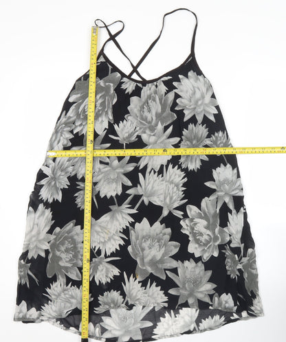 French Connection Women’s Black Floral Camisole Tank Top Size M