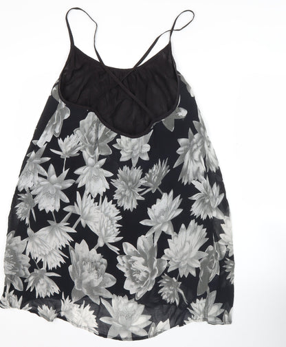 French Connection Women’s Black Floral Camisole Tank Top Size M
