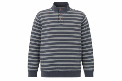 Mens UK Size XL Marks and Spencer Blue Henley Sweatshirt