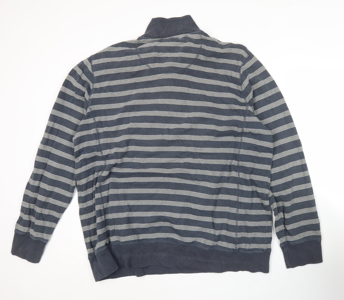 Mens UK Size XL Marks and Spencer Blue Henley Sweatshirt