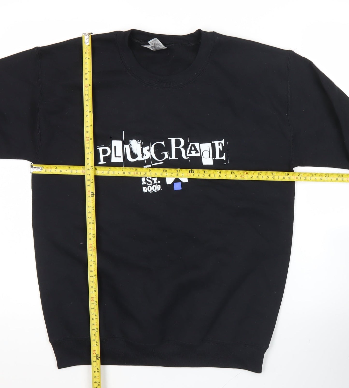 Gildan Women’s Black Pullover Sweatshirt Small PlusGrade Graphic