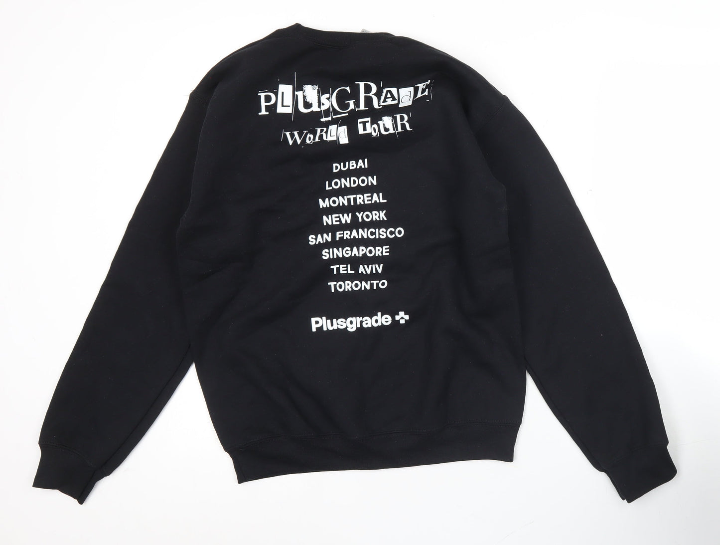 Gildan Women’s Black Pullover Sweatshirt Small PlusGrade Graphic