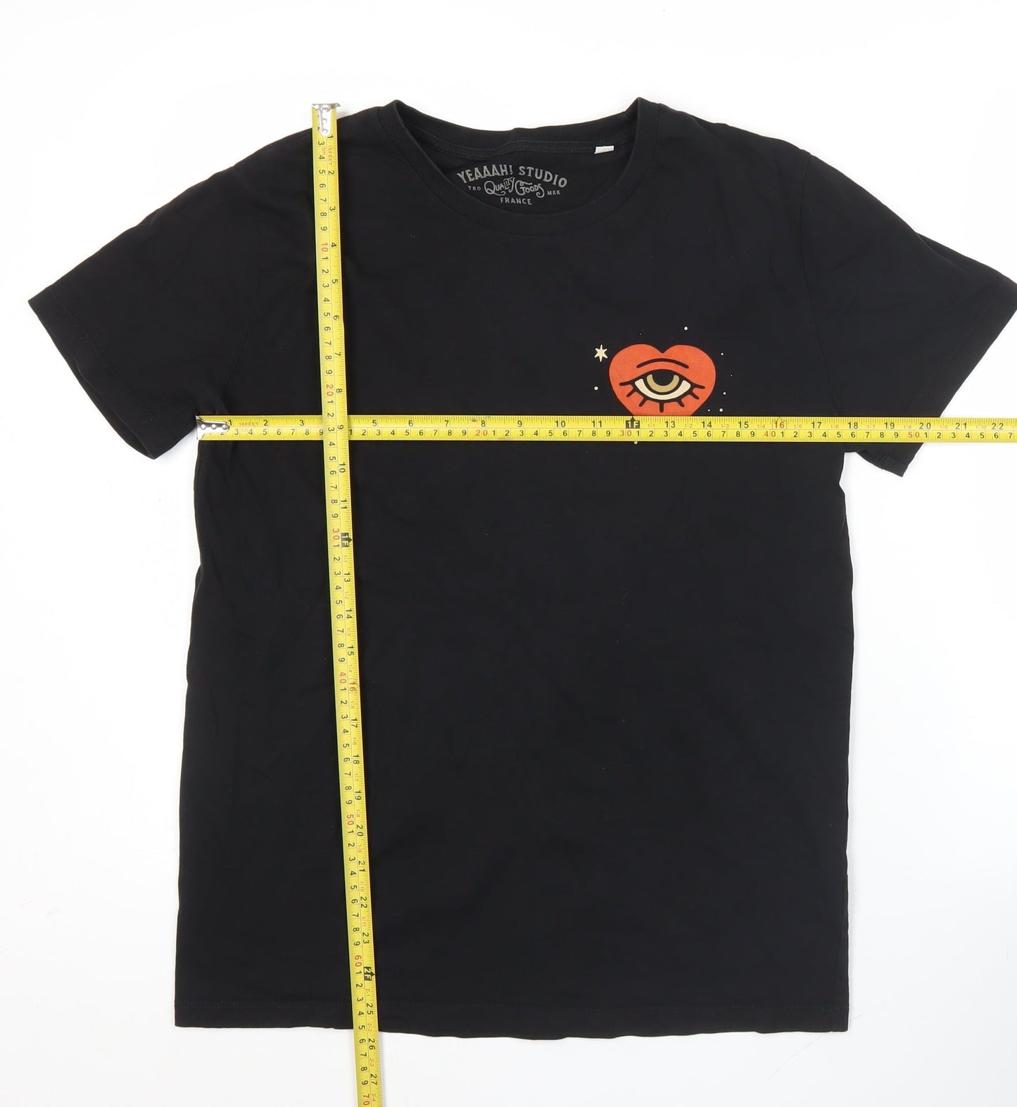 YEAHH! Studio Men's Black M Graphic T-Shirt Short Sleeve Cotton