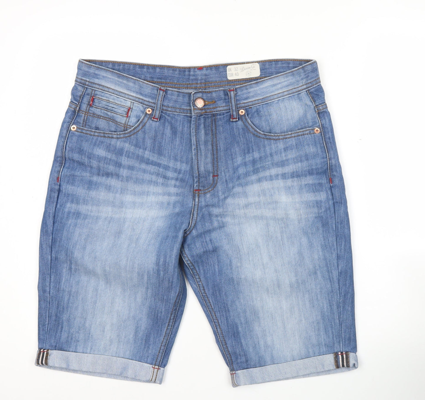 Denim Co. Men’s Blue Denim Chino Shorts Size 32 Regular Fit