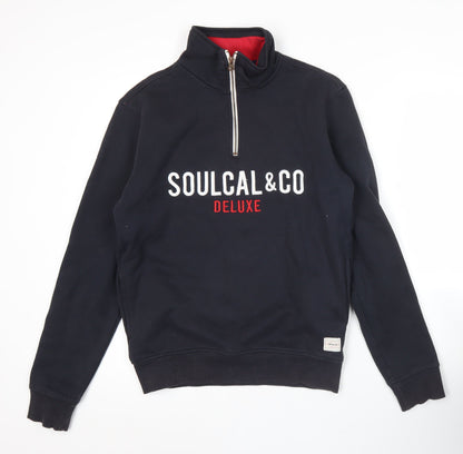 Mens UK Size M SoulCal & Co Blue Pullover Sweatshirt