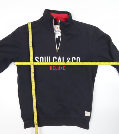 Mens UK Size M SoulCal & Co Blue Pullover Sweatshirt