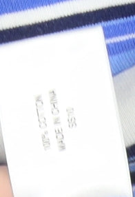 CC Women’s Blue Striped Cotton T-Shirt Size M Scoop Neck