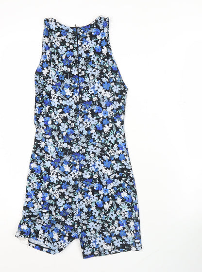Zara Women’s Multicoloured Floral Playsuit Size 8 Sleeveless