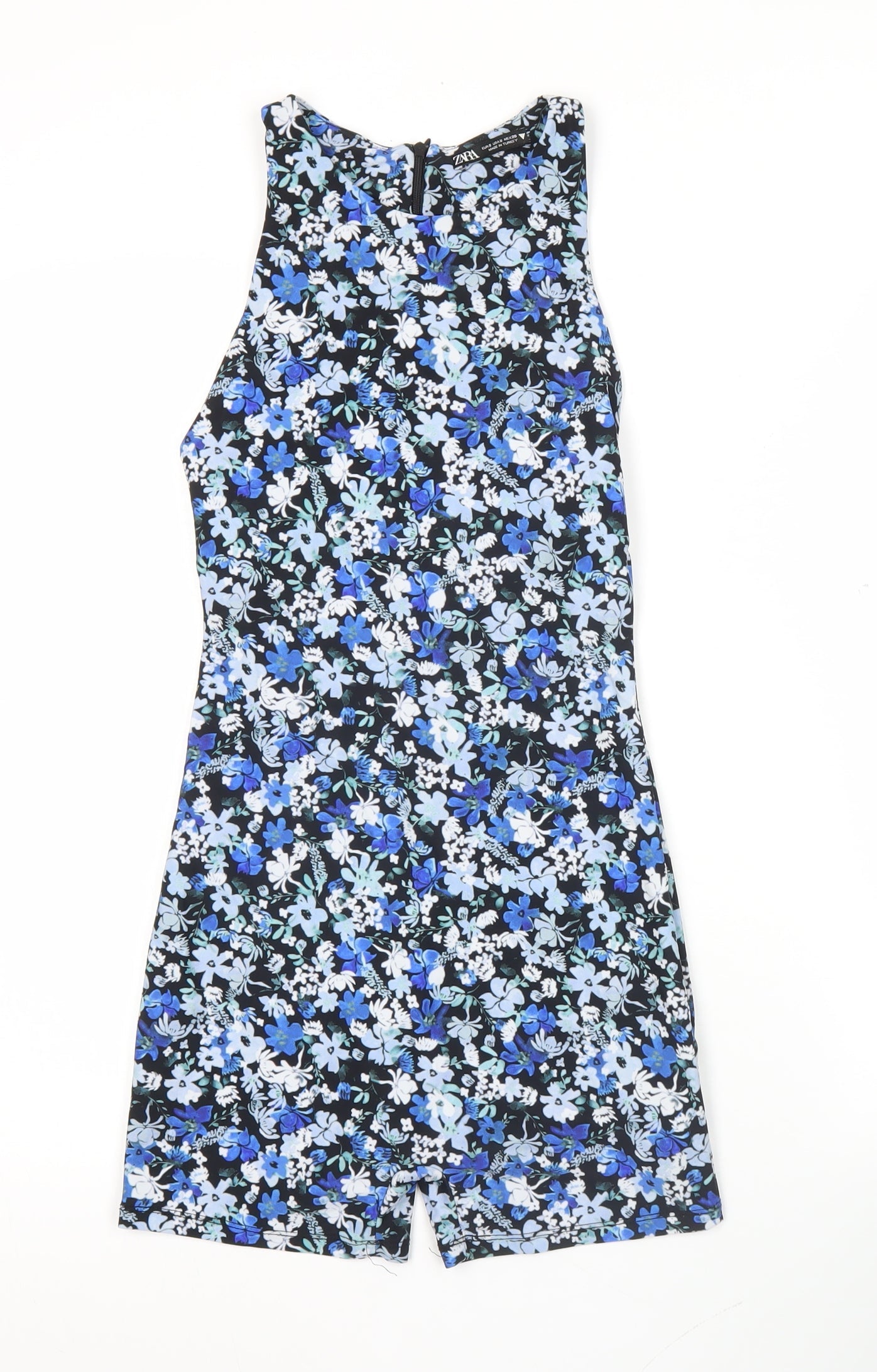 Zara Women’s Multicoloured Floral Playsuit Size 8 Sleeveless