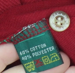 Wolsey Men's Red Cotton Blend Polo Shirt M Short Sleeve Classic Fit