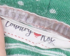 Country Rose Women’s Green Polka Dot Cowl Neck Pullover Sweatshirt S