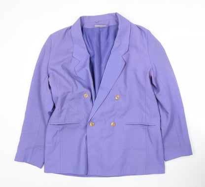 Womens UK Size 16 Features Regular Purple Blazer