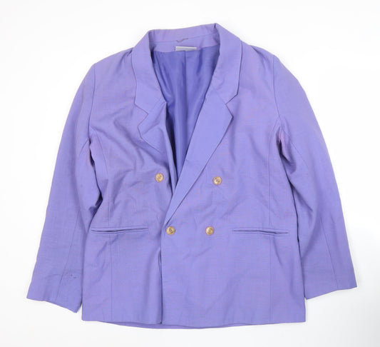 Womens UK Size 16 Features Regular Purple Blazer