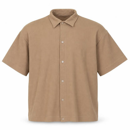 Collusion Men’s Brown Short Sleeve Button-Up Shirt Size S