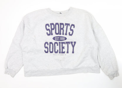 Womens UK Size 18 ASOS Grey Pullover Sweatshirt