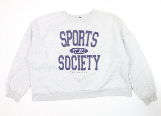 Womens UK Size 18 ASOS Grey Pullover Sweatshirt