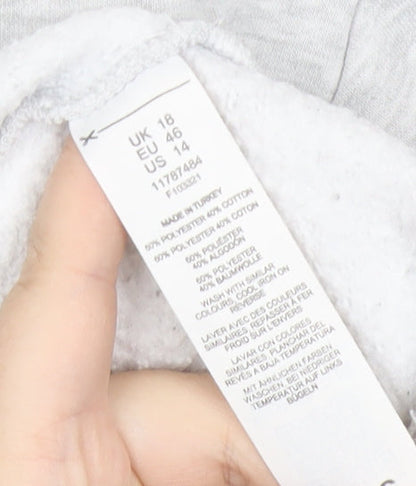 Womens UK Size 18 ASOS Grey Pullover Sweatshirt
