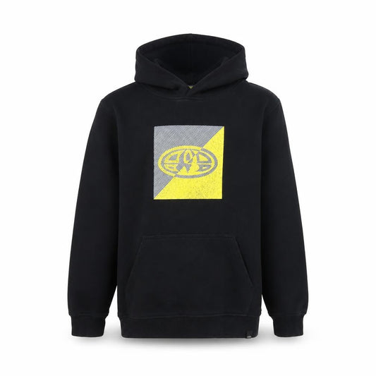 Animal Boys Black Pullover Hoodie 11-12 Years Logo Graphic Cotton Blend
