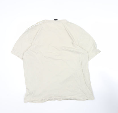 Umbro Men’s Beige L Crew Neck Short Sleeve Sports T-Shirt