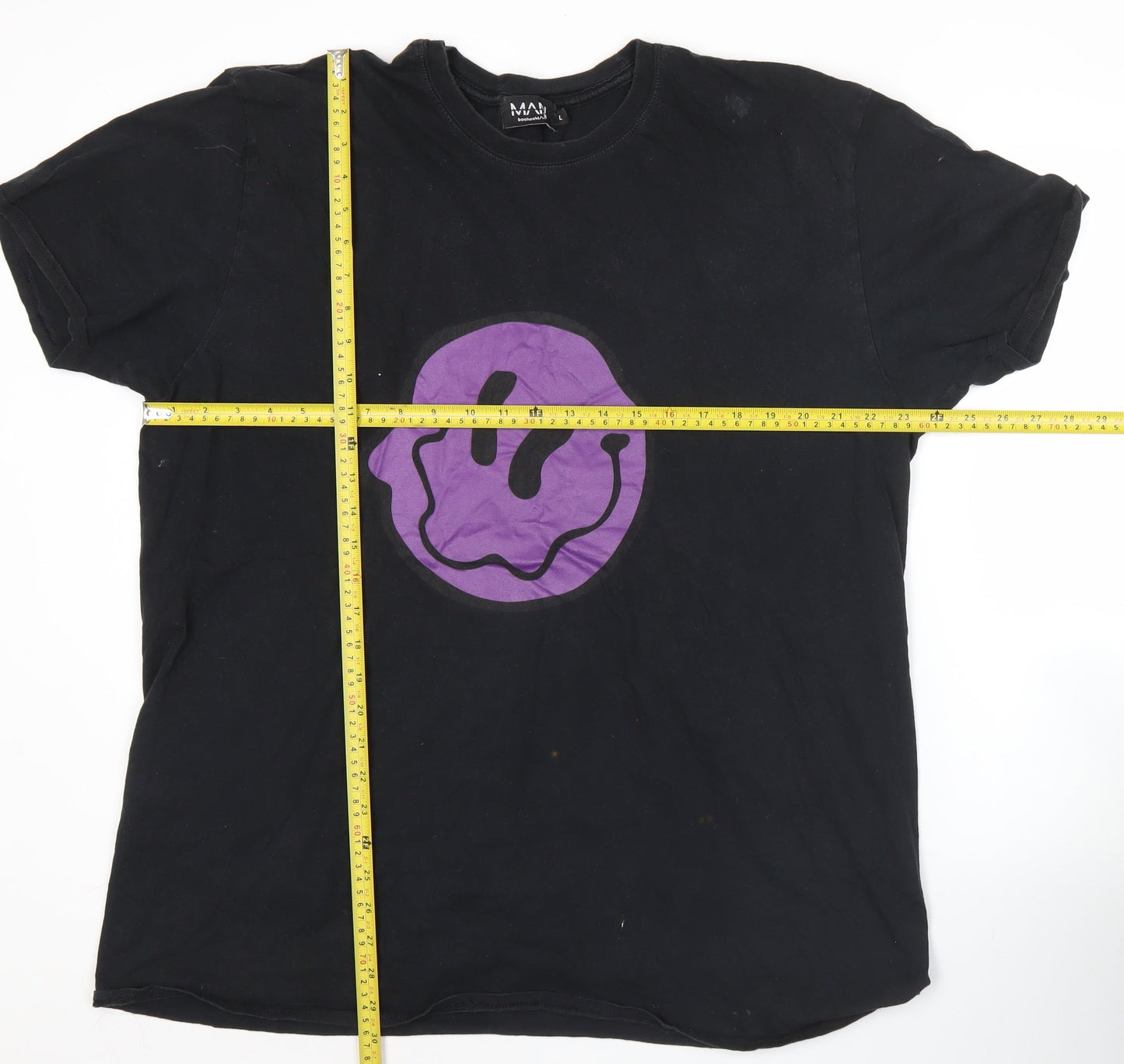 Mens UK Size L boohooMAN Black  T-Shirt