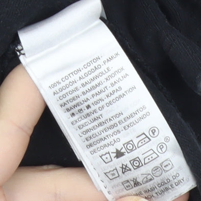 Levi's Men's Black 2XL Crew Neck Logo Cotton T-Shirt