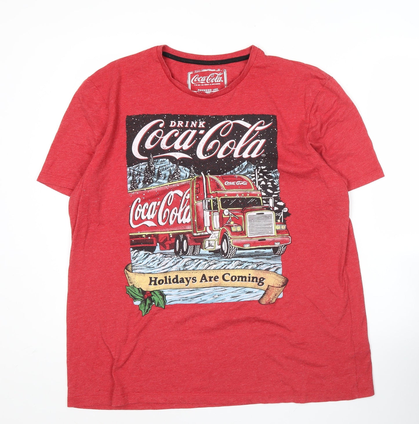 Mens UK Size XL Coca-Cola Red  T-Shirt