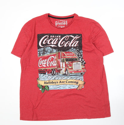 Mens UK Size XL Coca-Cola Red  T-Shirt