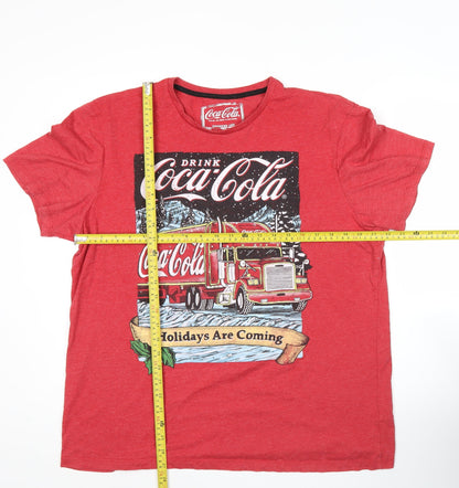 Mens UK Size XL Coca-Cola Red  T-Shirt
