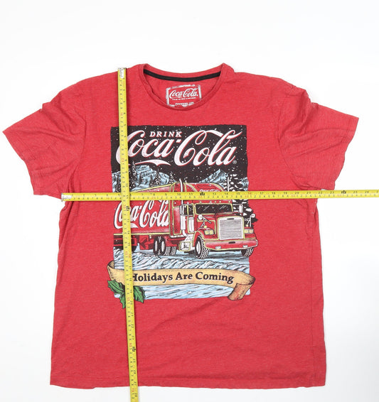 Mens UK Size XL Coca-Cola Red  T-Shirt