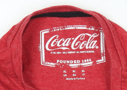 Mens UK Size XL Coca-Cola Red  T-Shirt